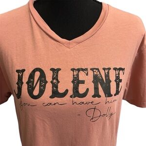 Dolly Jolene Graphic Country Tee - Coral Size M